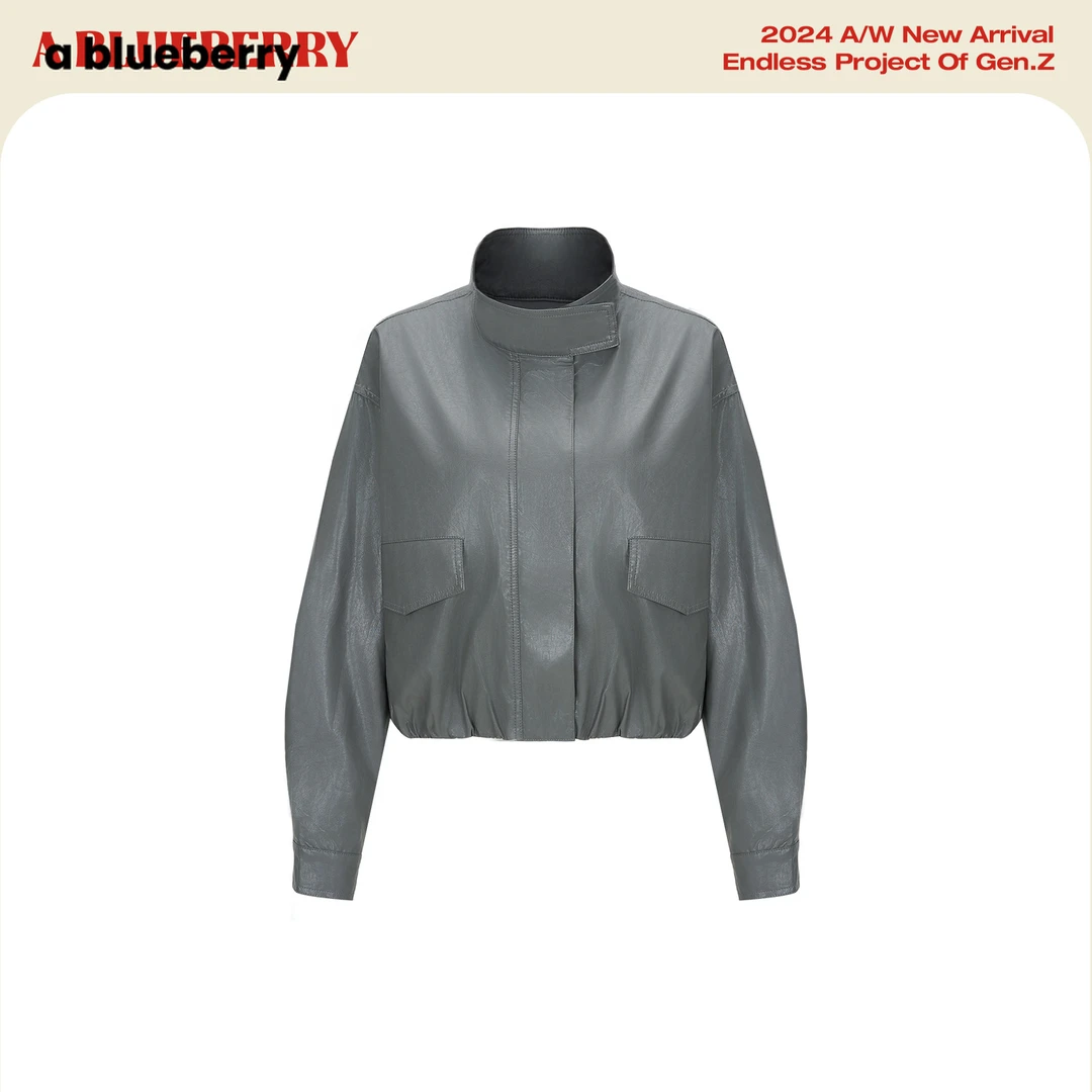 下架ablueberry立领皮衣外套BAQ3135