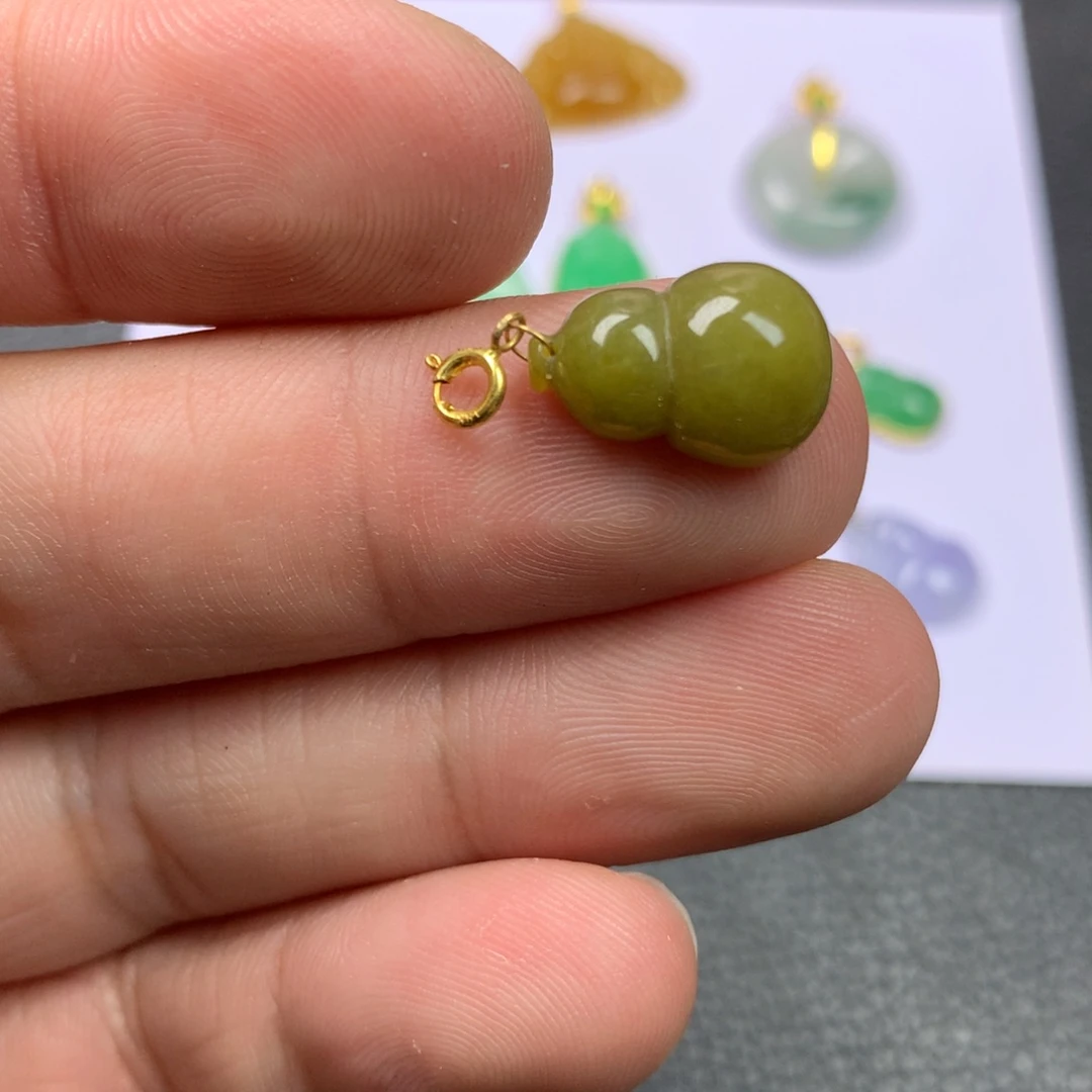 【闪购商品】颈饰18K金镶嵌翡翠翡翠