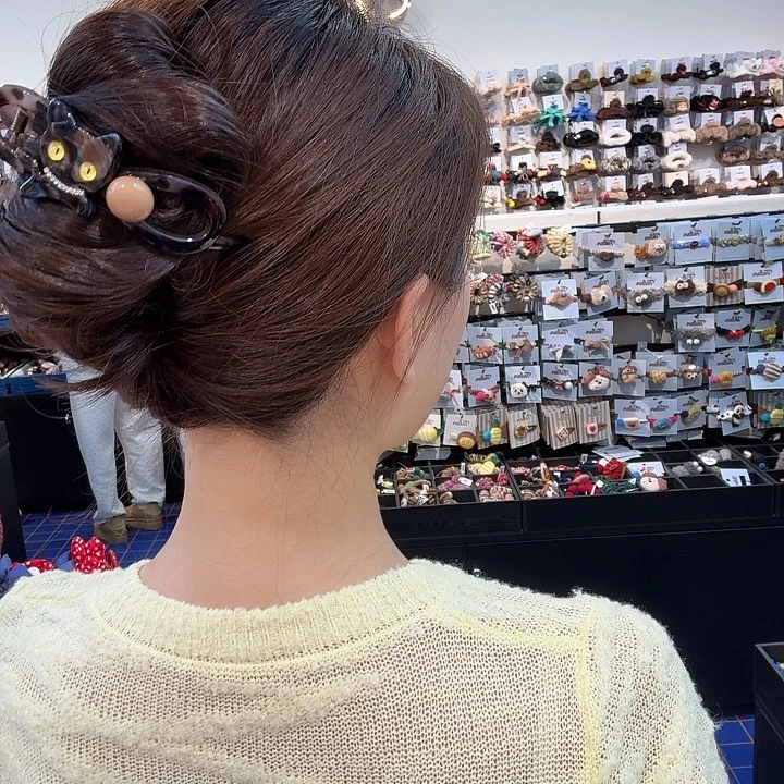 皮质非金属好看得扭扭夹70