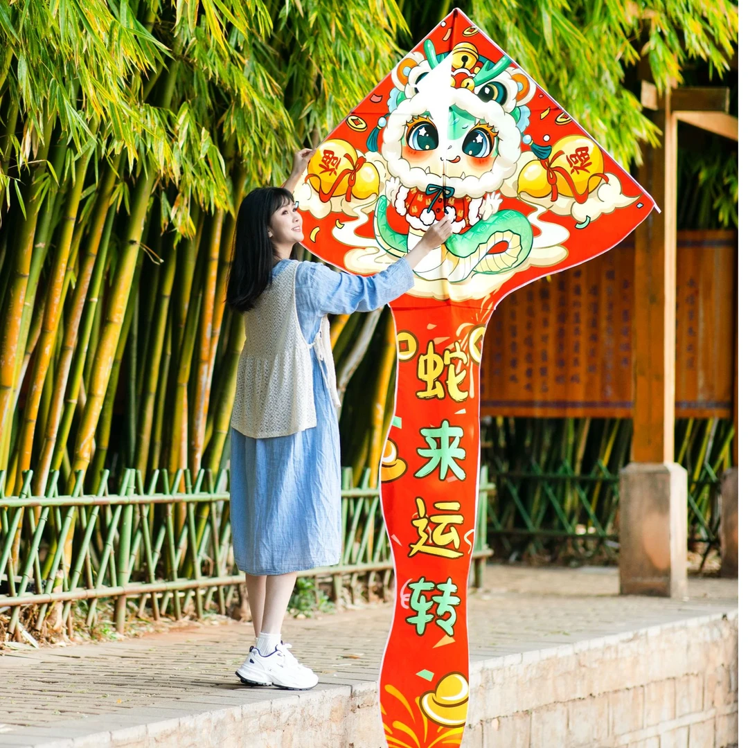 春健蛇来运转小福蛇年潍坊风筝儿童微风易飞2025新款大人高档线轮