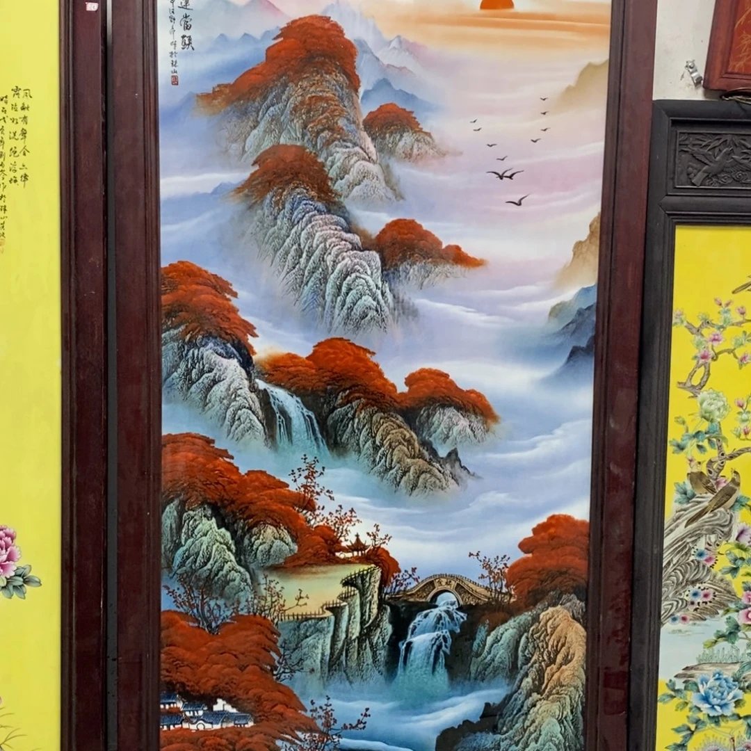 瓷1.85*96*1景德镇瓷板画柴窑烧制