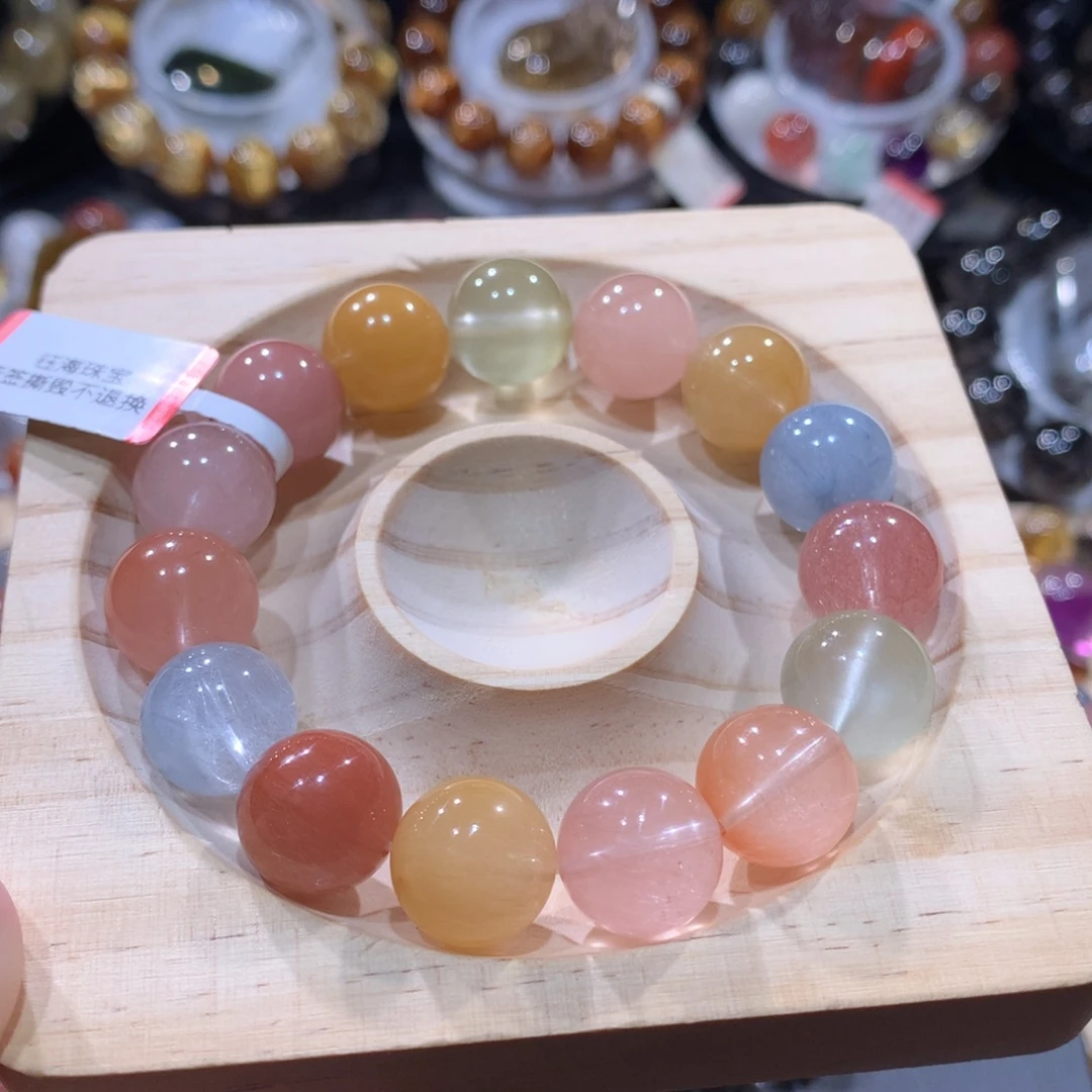 水晶手链未镶嵌彩兔毛13mm