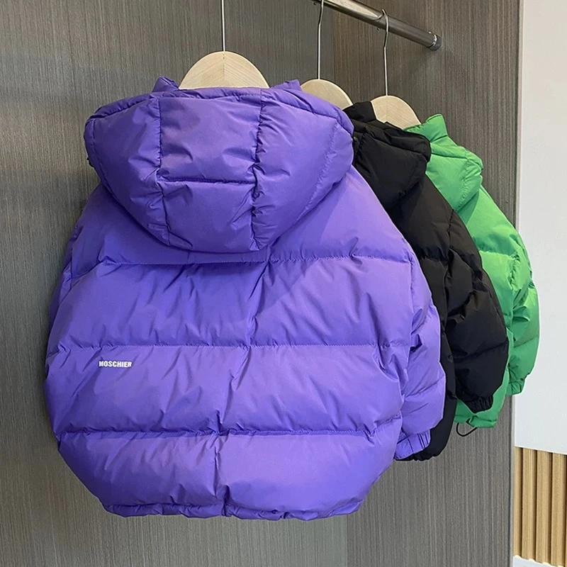 （清仓）新款儿童羽绒服白鸭绒女童男童可爱小熊耳朵加厚中长款外套