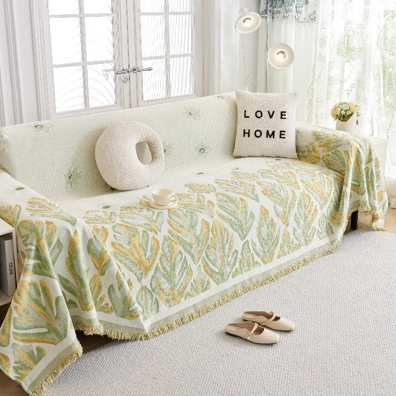 雪尼尔沙发盖布ins风高级感沙发毯四季通用防猫爪一片式沙发套罩