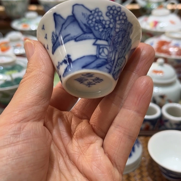 手绘茶杯盖碗陶瓷