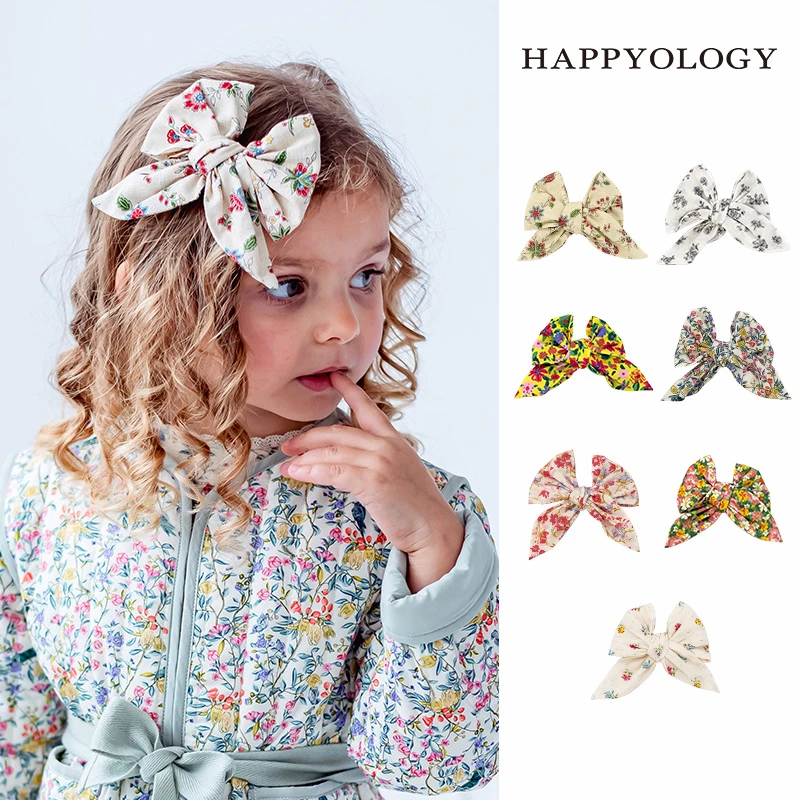 happyology英国儿童原创蝴蝶结发饰可爱头饰公主风发卡女童发饰
