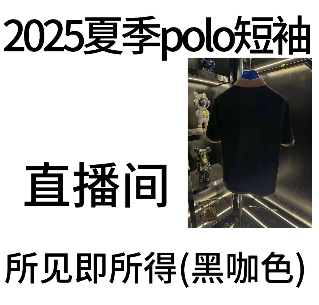 【陈姐专属】黑咖色POLO衬衫2025春夏新款高奢男女同款008
