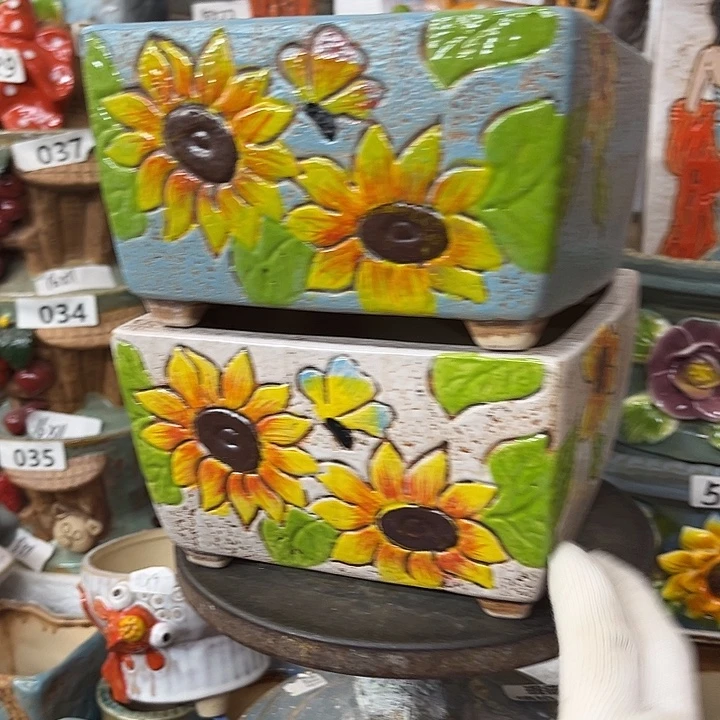 粗陶材质多肉花盆