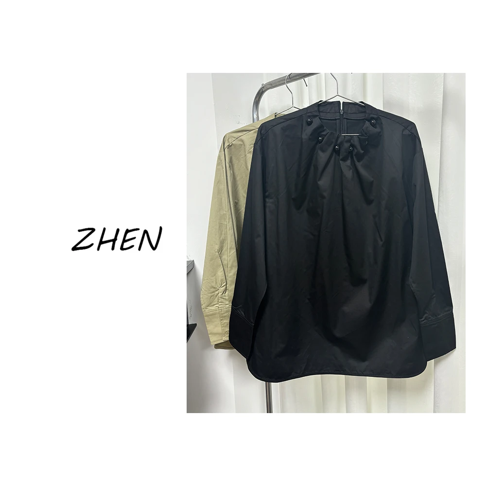 【ZHEN】K0985 2025新款衬衫显瘦时尚百搭设计师轻奢款