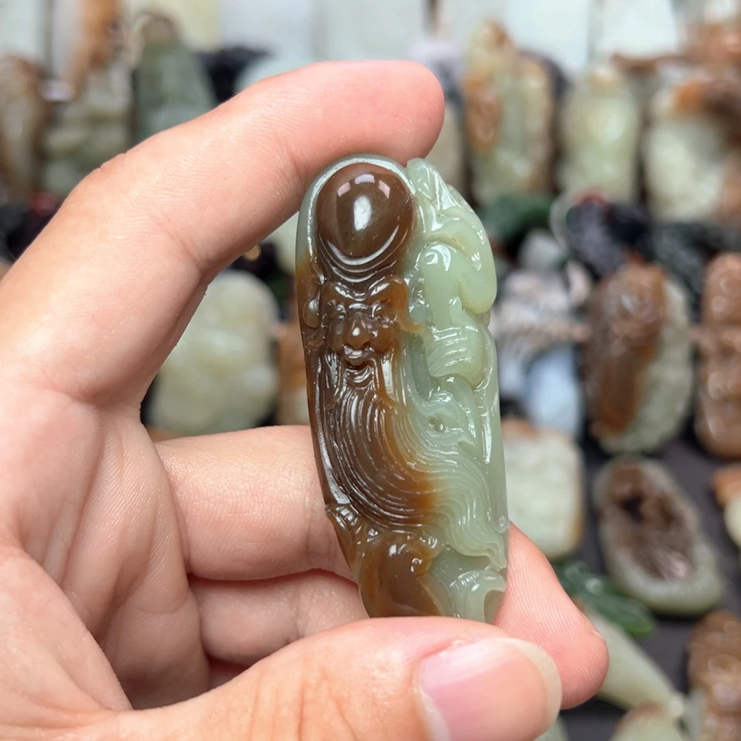 和田玉未镶嵌挂件