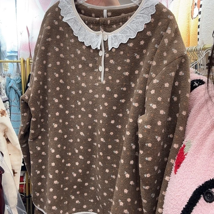 三醋酯纤维咖色花大码