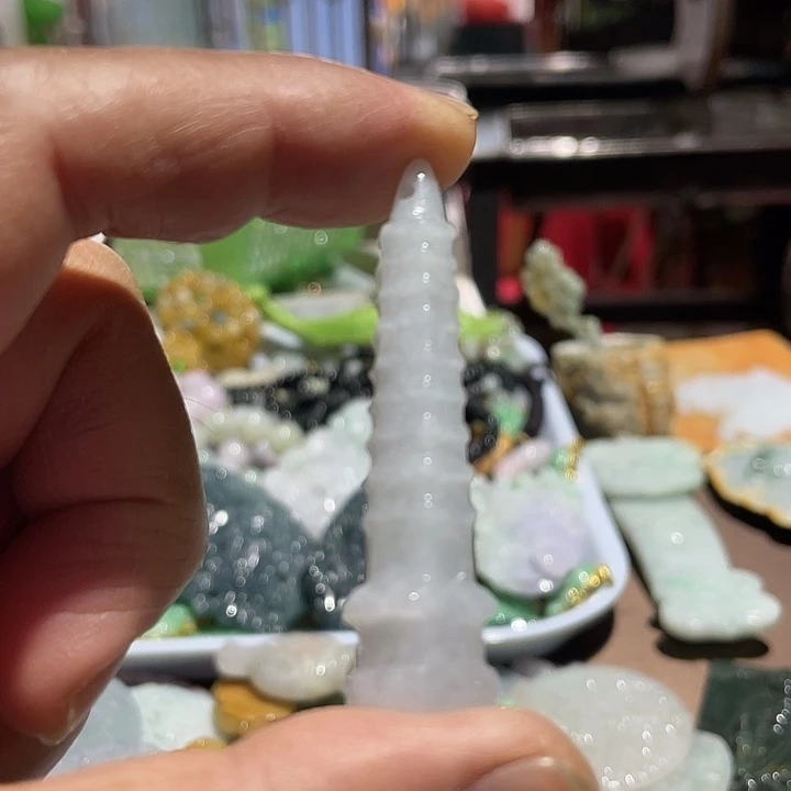 翡翠未镶嵌吊坠(不含链)文昌塔