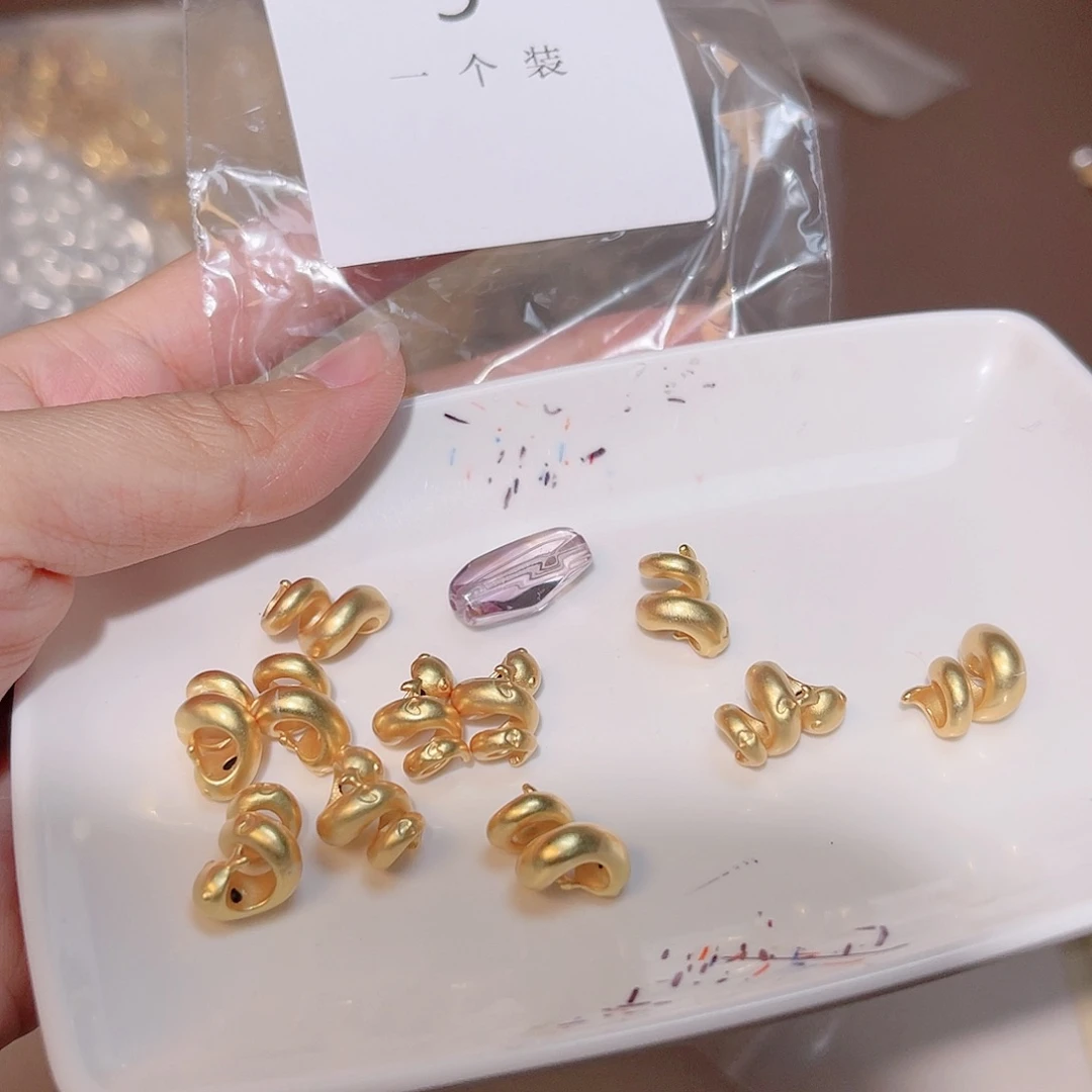 水晶珠宝半成品银S925镀金镶嵌9