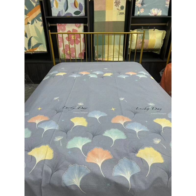 梦中银杏-床单面料加厚加密缎条提花布料235cm*245cm