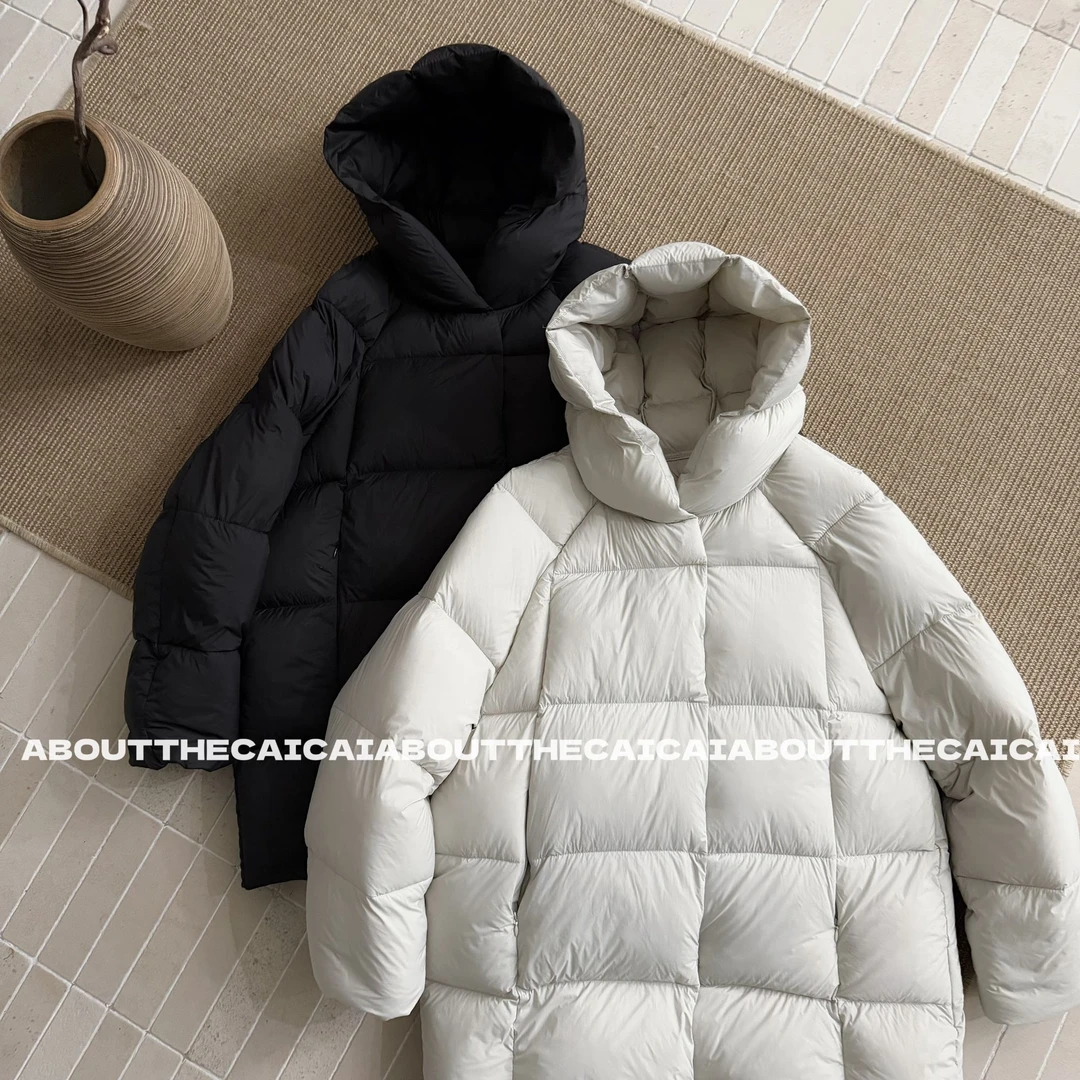 CAICAI/【年货系列】冬季90白鸭绒中长款云朵泡芙大切块羽绒服2680