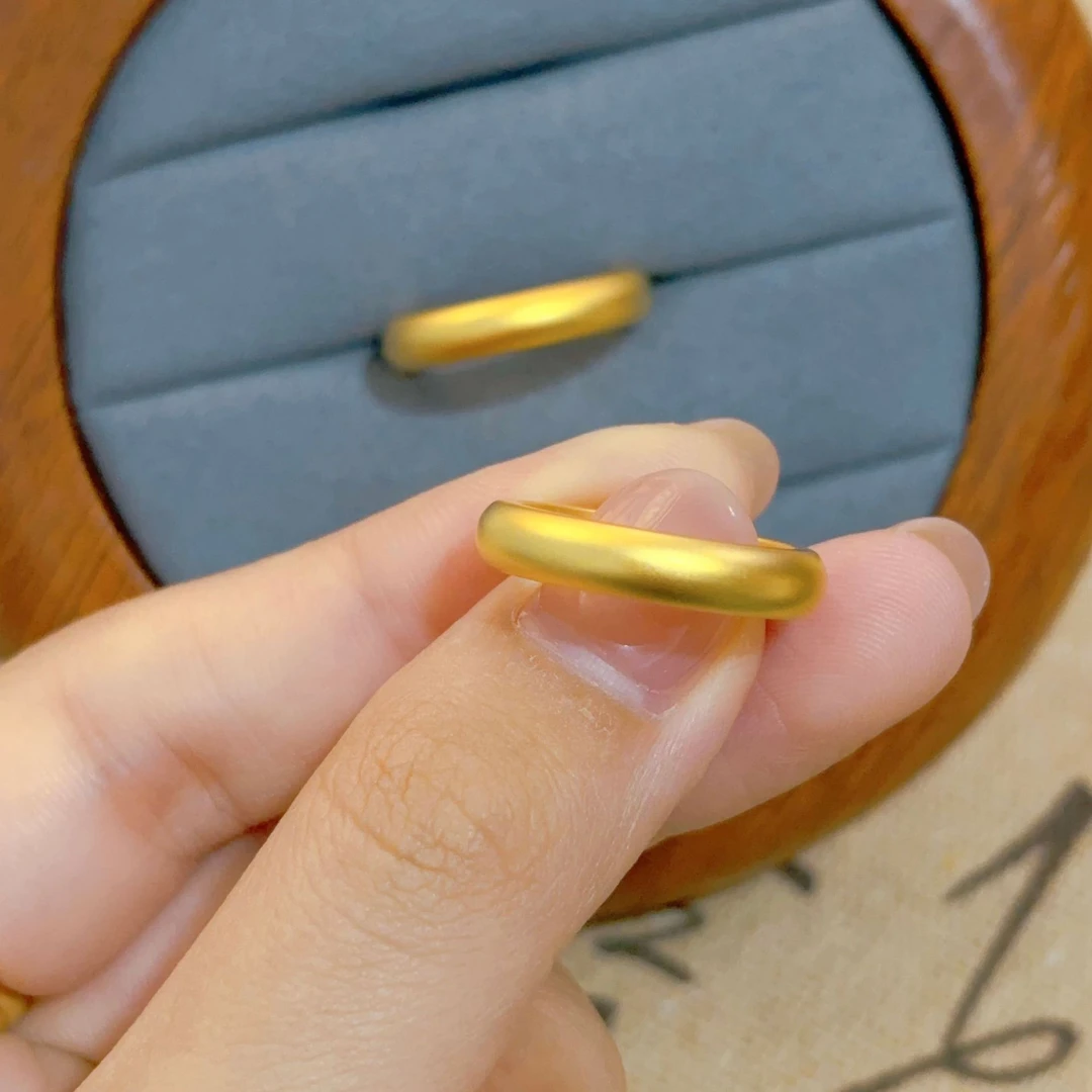 铜合金戒指 合金泥鳅背磨砂了亮面戒指情侣光面古法