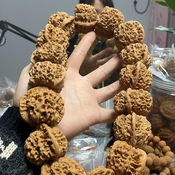 文玩核桃把件46官帽手持