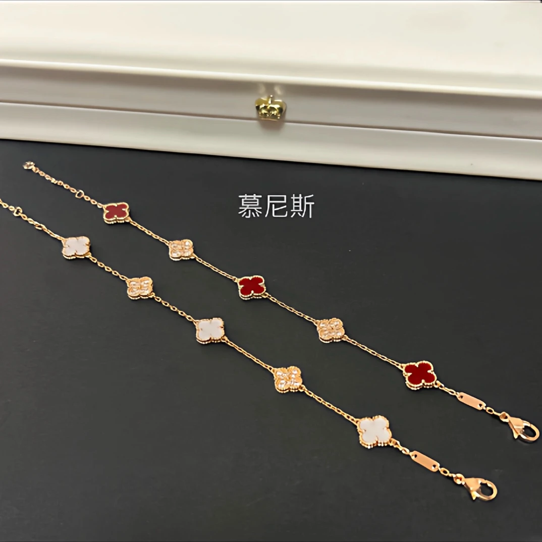 铜合金手链 五花手链轻奢时尚百搭款手链女nis小众高级感不掉色