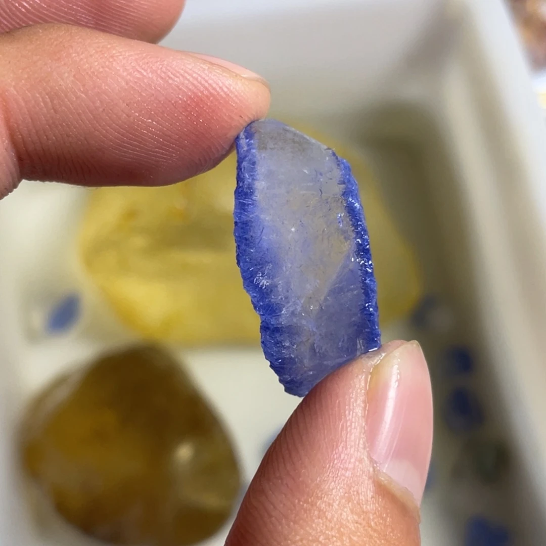 水晶天然蓝发水晶未镶嵌秦*仙