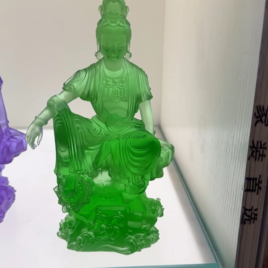 百***毅琉璃手工艺品绿色观自在