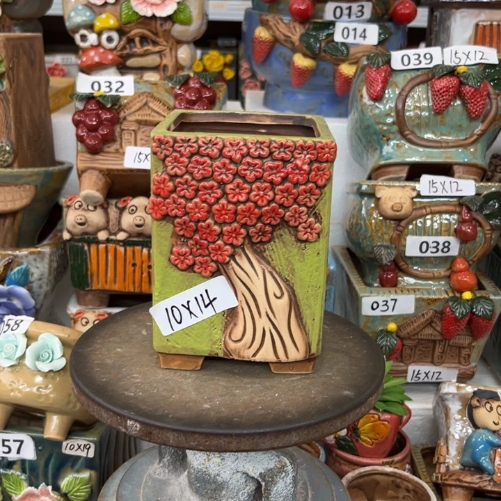 紫砂花盆粗陶材质多肉花盆