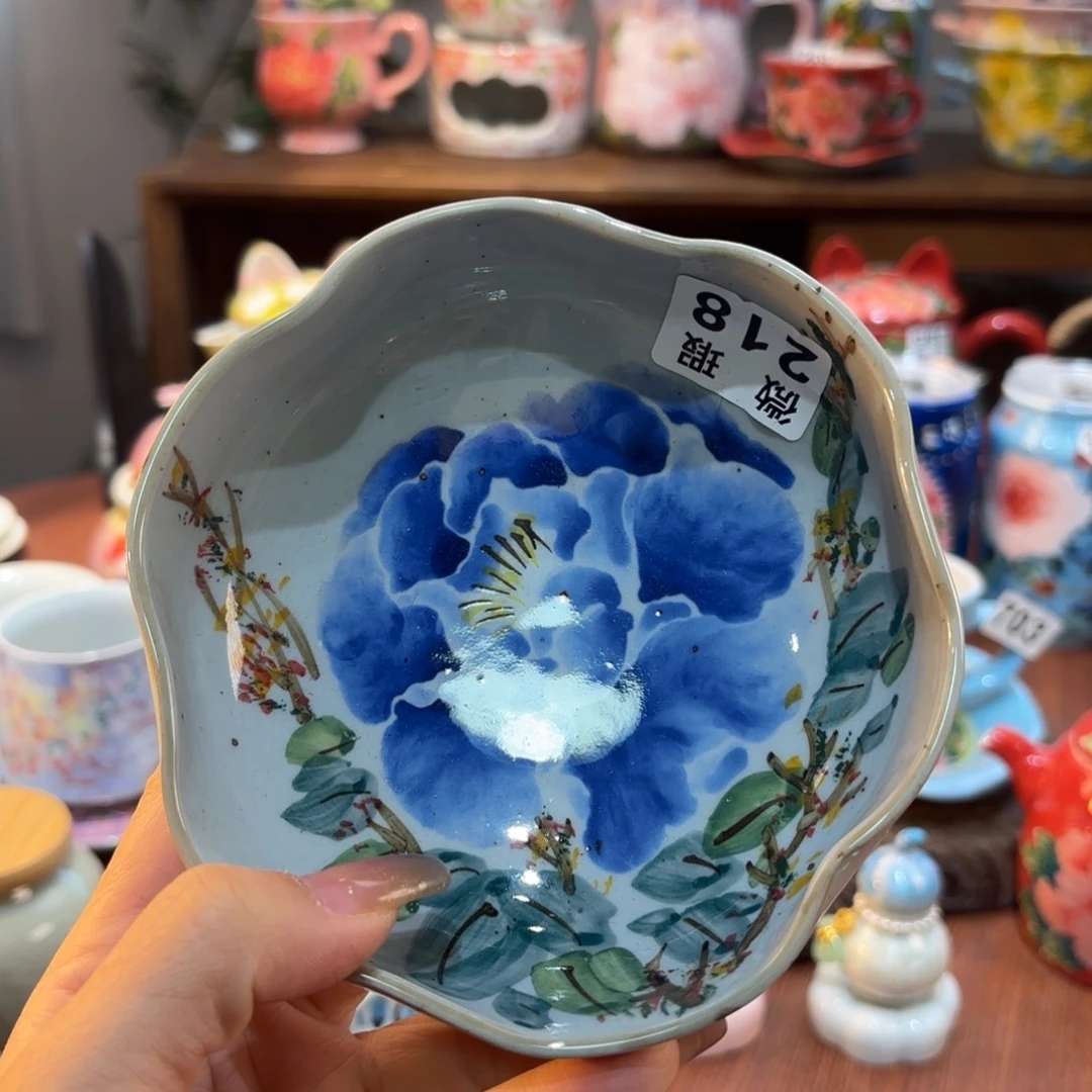 景德镇手绘高温釉下彩陶瓷茶具