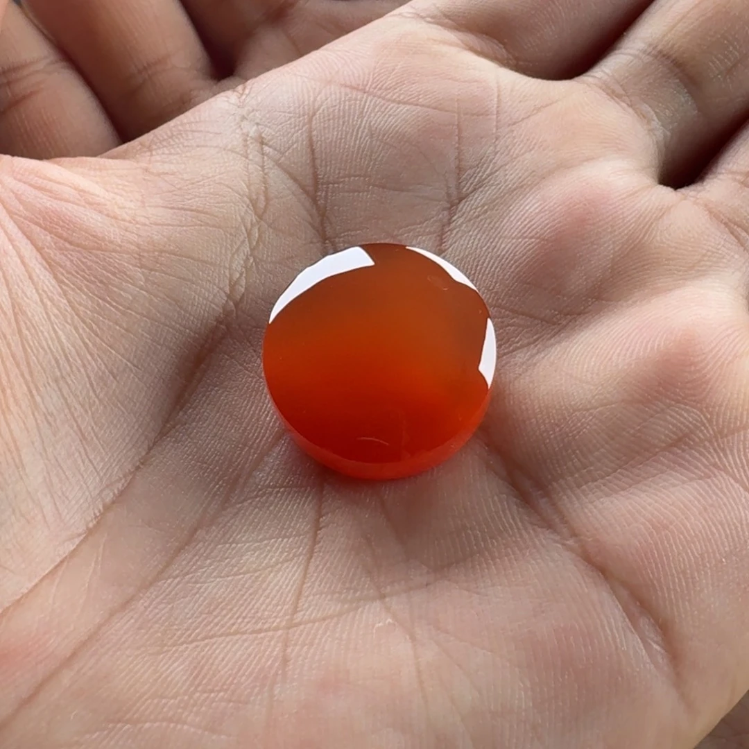 南红玛瑙未镶嵌圆牌20.2*10.1