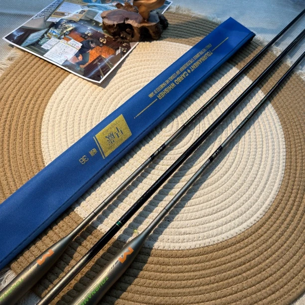 Yuhan崧源家たんい【早蕨】硬式28调鲫鱼竿 黑拉振出式钓鱼竿