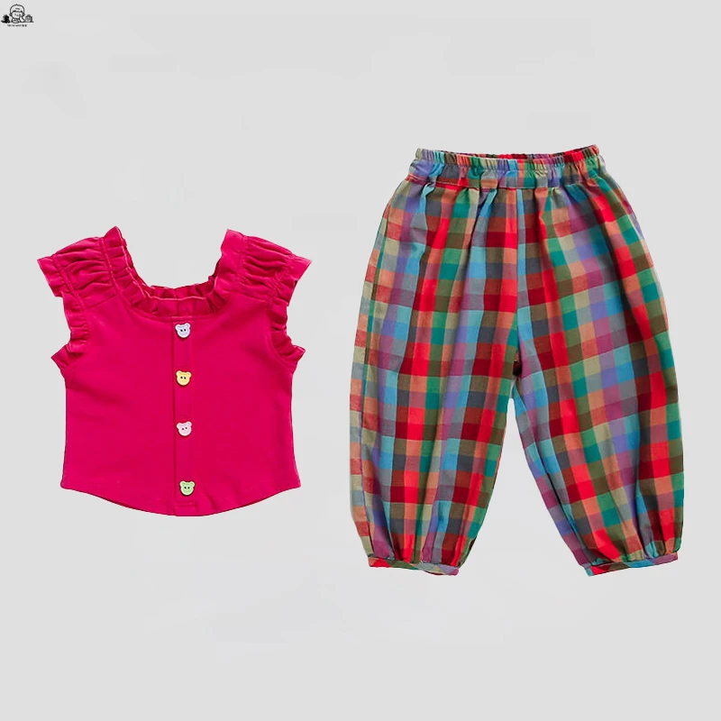 小童时尚套装夏季2025新款女宝宝洋气薄款休闲儿童开学季可爱衣服