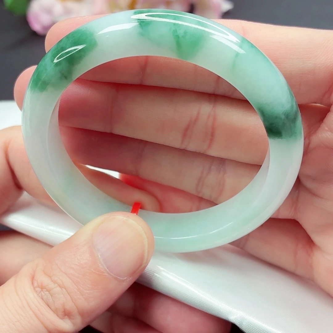 翡翠未镶嵌手镯55圈