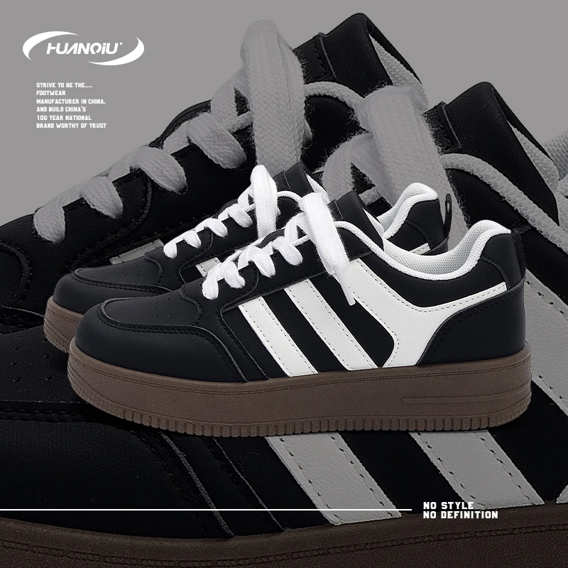 HUANQIU/环球校园风高颜值板鞋女2025秋季新款百搭透气休闲运动鞋