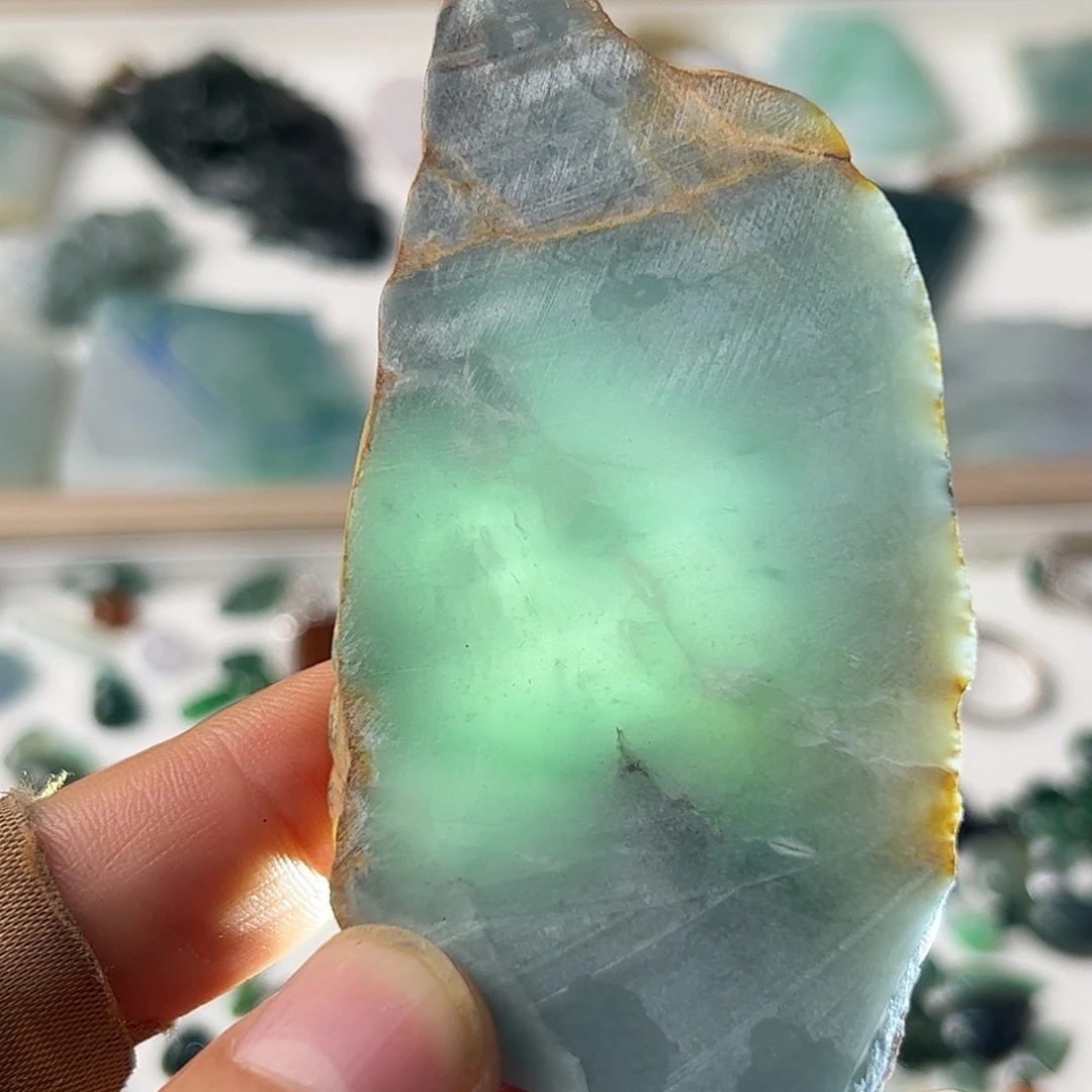 翡翠未镶嵌毛衣链