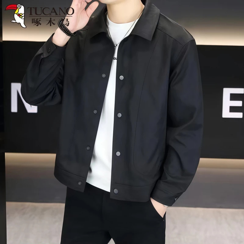 TUCANO/啄木鳥翻领外套男士春季新款商务夹克轻熟风潮流修身帅气