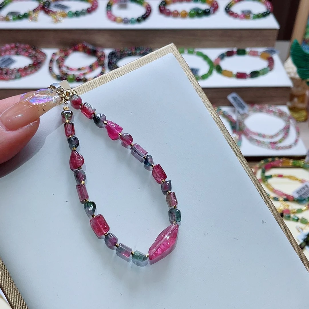 碧玺手链未镶嵌多样性发其一