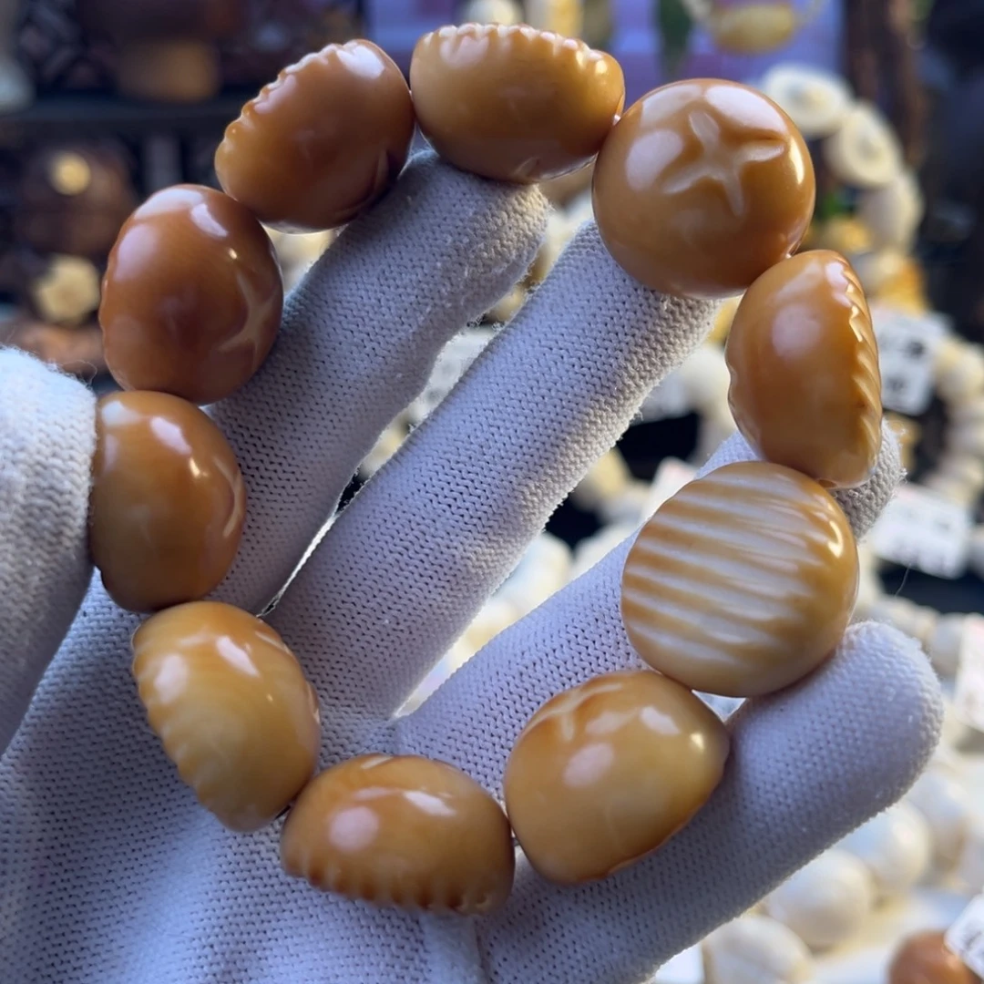 手串菩提根/象牙果-孤品福利烤色香菇包-全品120