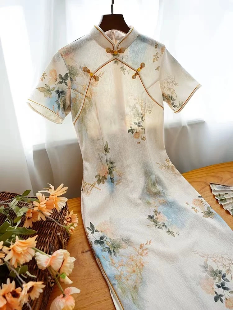670-花色  美玲经 改良 旗袍