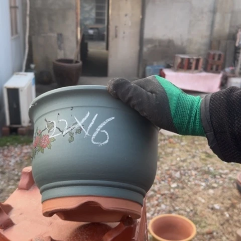 红陶紫砂花盆盆景盆栽瑕疵