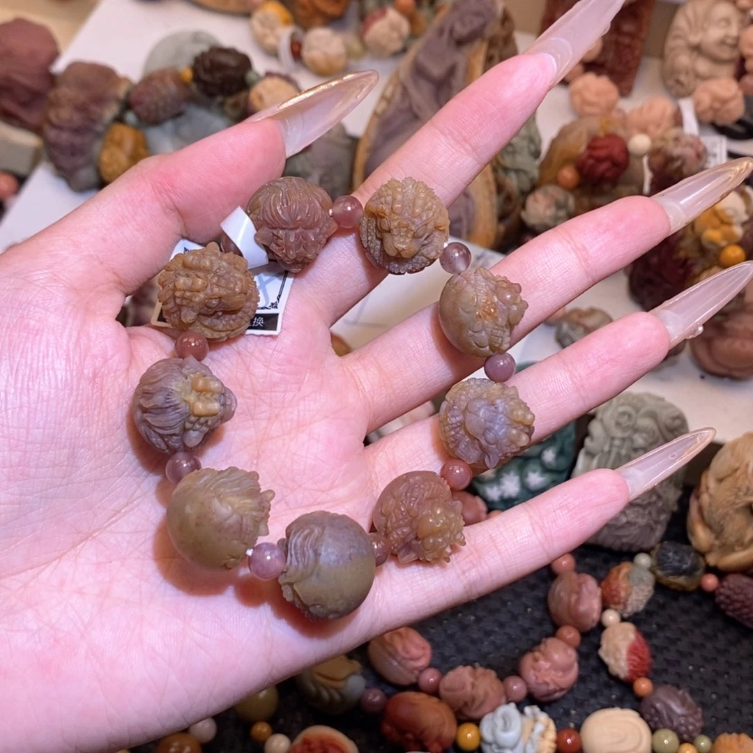 石英质玉（阿拉善玉）手串未镶嵌
