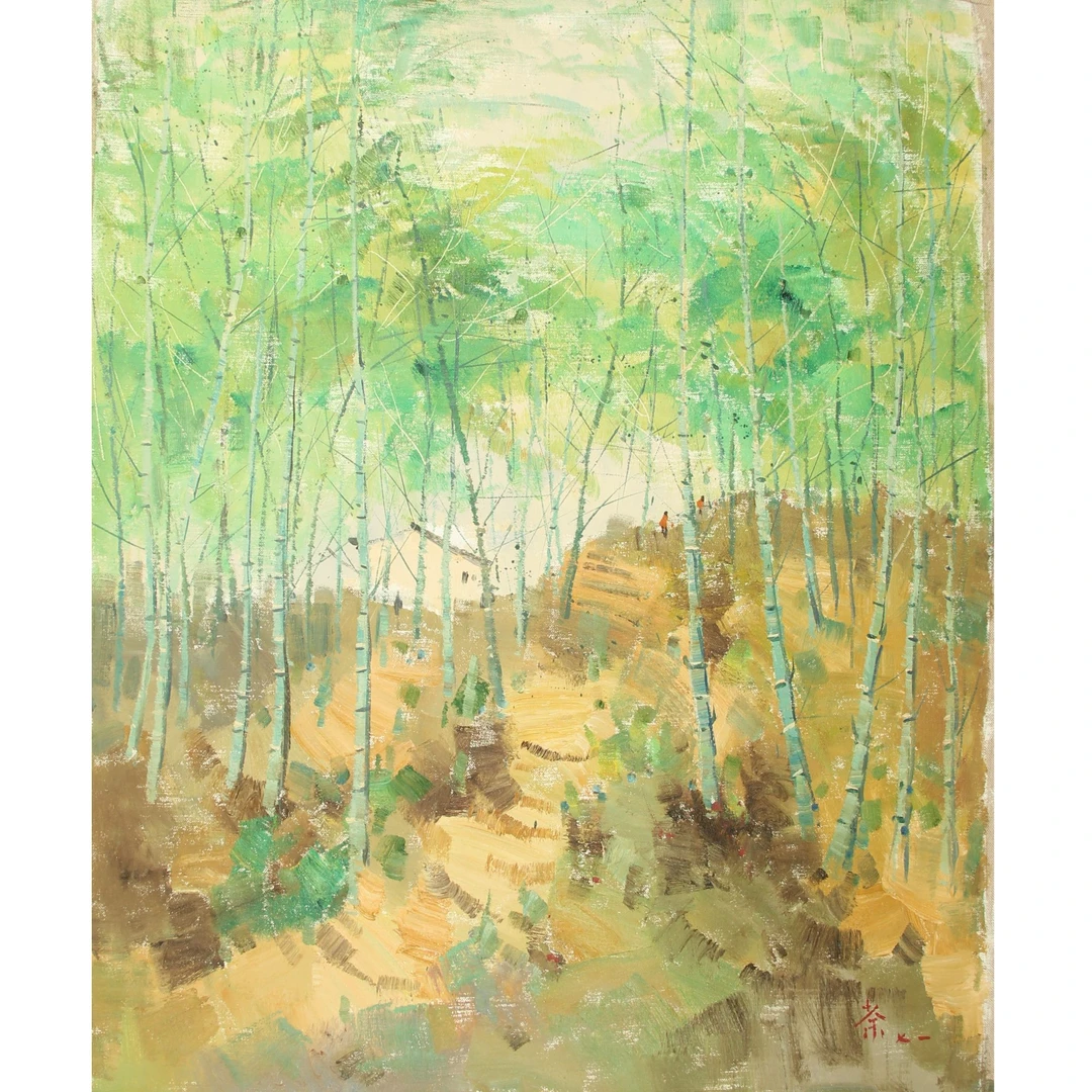 LOT.2250 《竹林》99*90cm 油画
