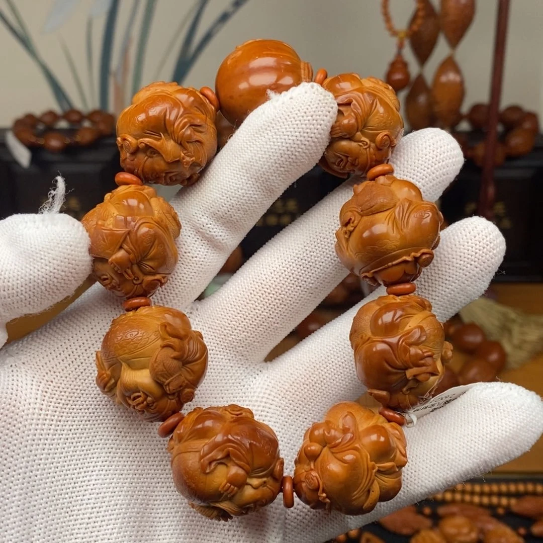 手串橄榄核许忠英老师布袋八宝财神
