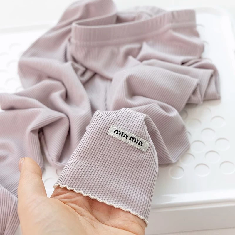 小女孩夏装2025新款爆款女童打底裤薄款防蚊裤儿童外穿长裤七分裤