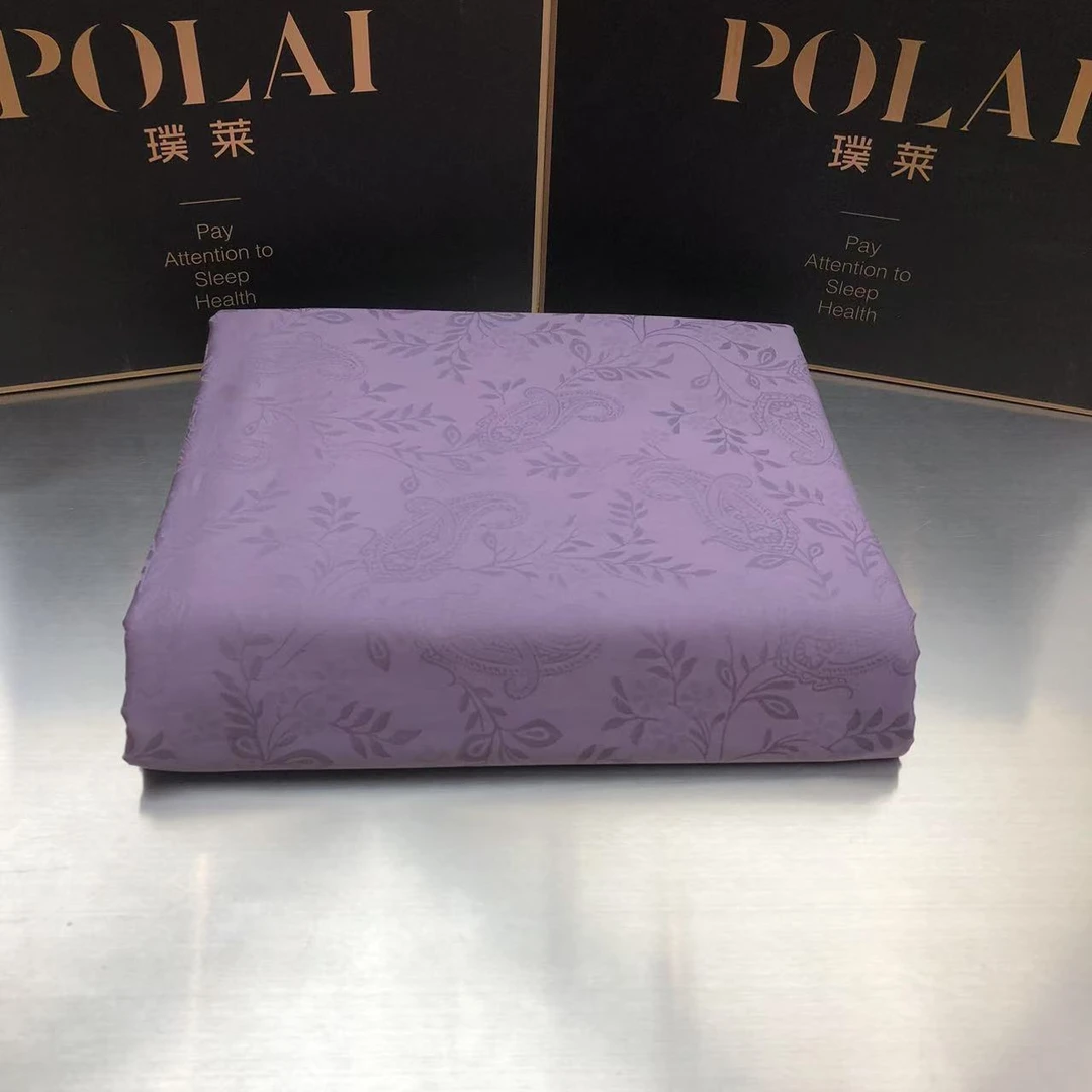 （淘金谷家纺）全棉色织提花轻奢风贡缎四件套长绒棉双人床单被套枕