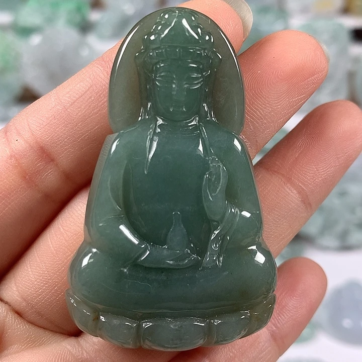 翡翠未镶嵌颈饰观音福利洒黄翡福利