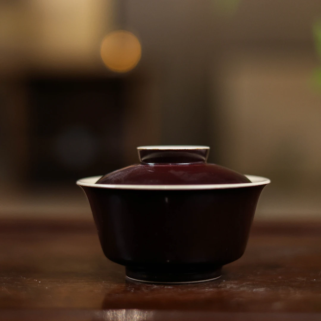 【静姐小院】芥拾紫马蹄盖碗（拙溪闲物）（ZX-0335）