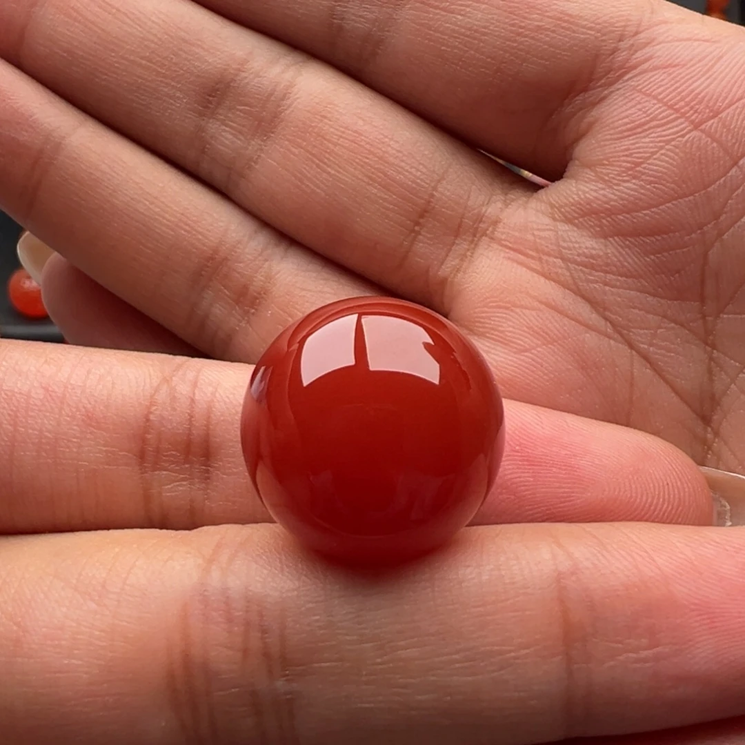 南红玛瑙未镶嵌圆珠19.3