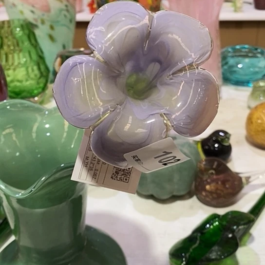 琉璃给****间高度42厘米琉璃百合花