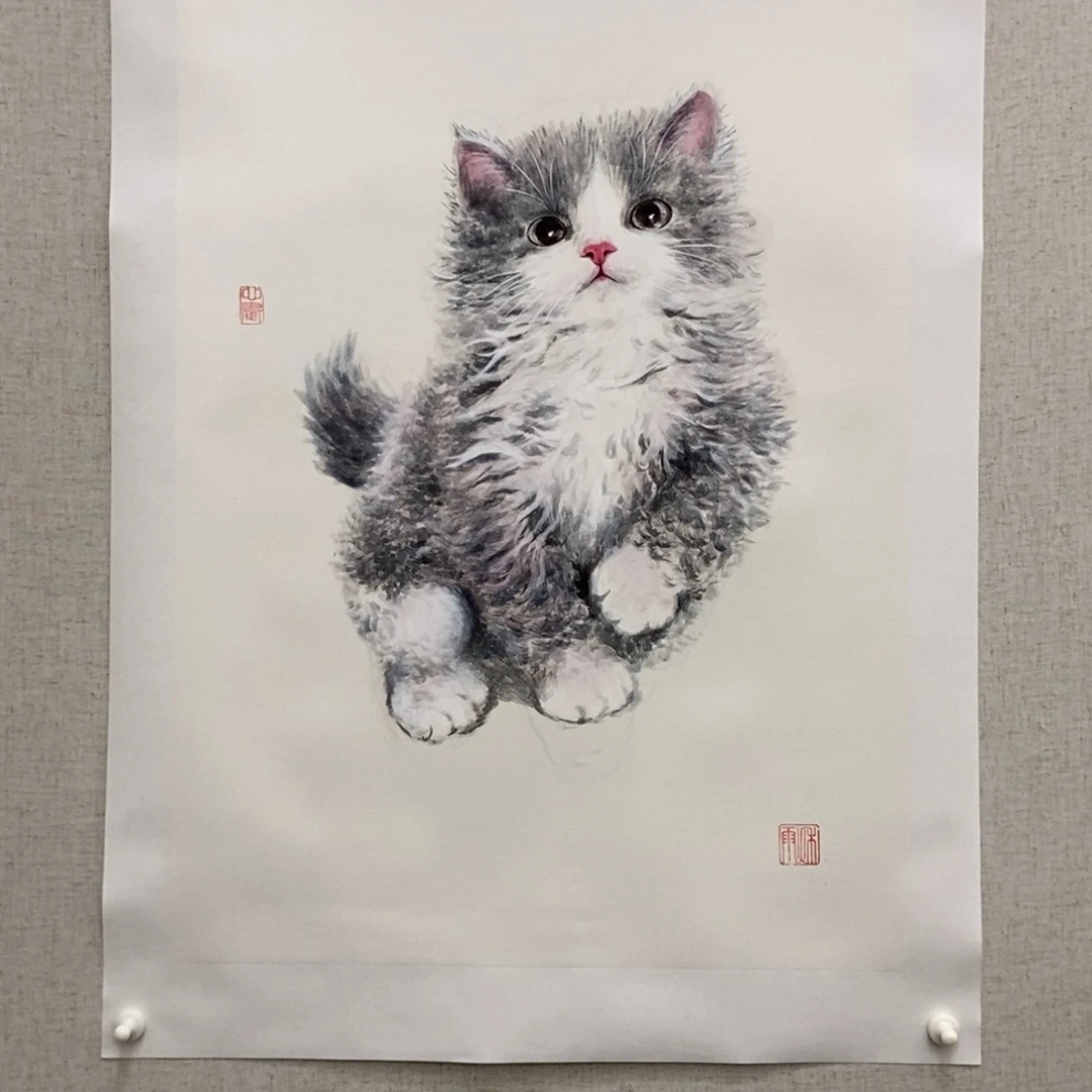 锦***心国画墨鱼精品墨鱼精品
