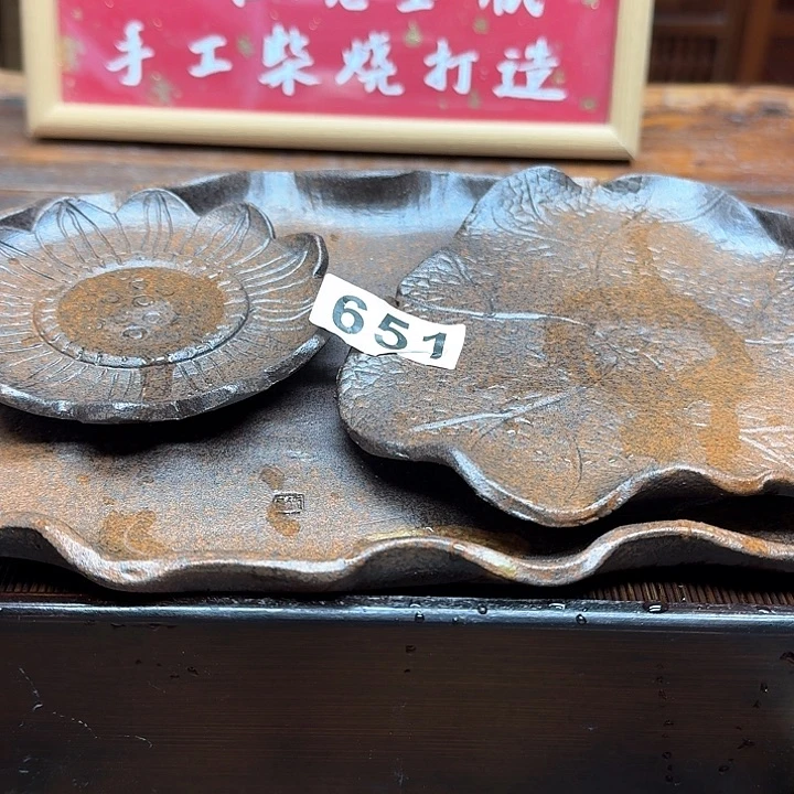 纯手工制作粗陶茶具