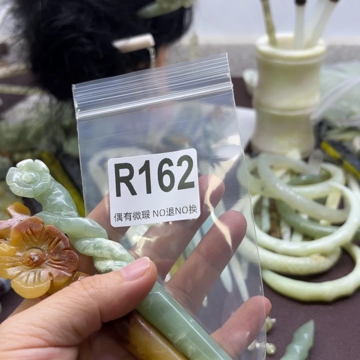 蛇纹石玉发饰合金?**?