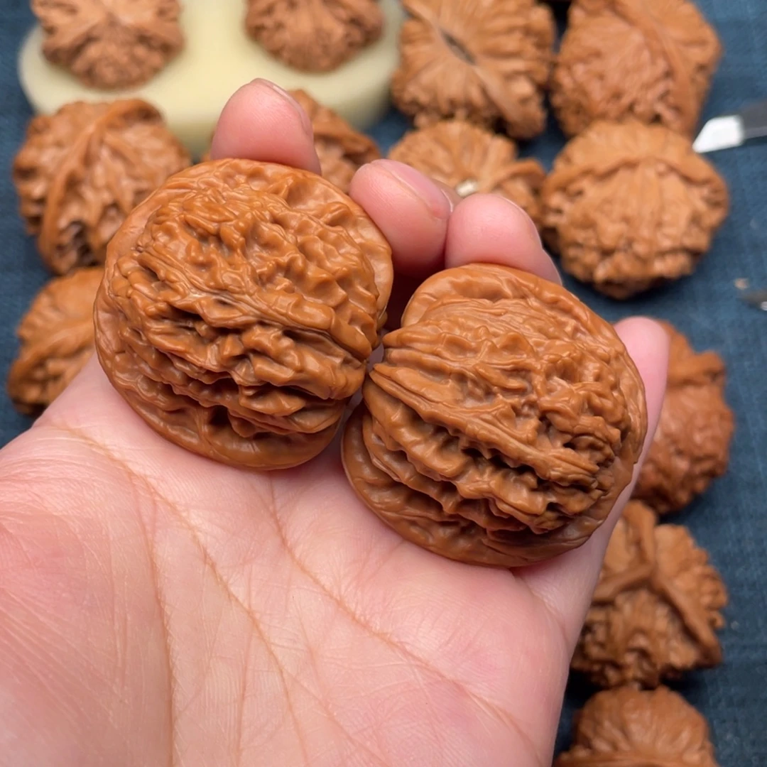 文玩核桃把件40山地小楼全品